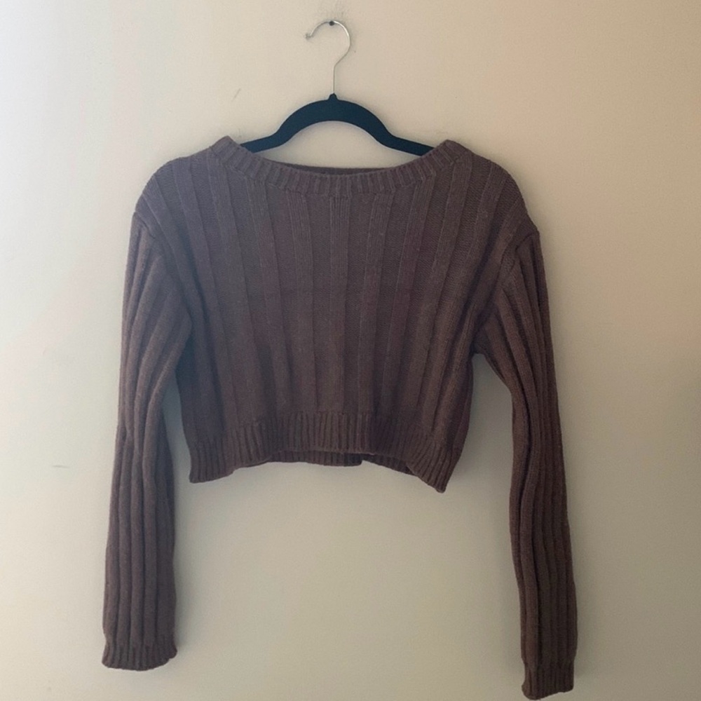 Zara Brown Ribbed Sweater - Picture 8 of 8